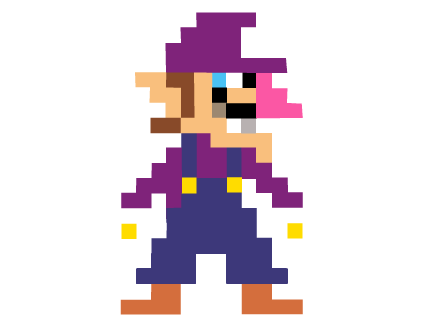 pixel waluigi